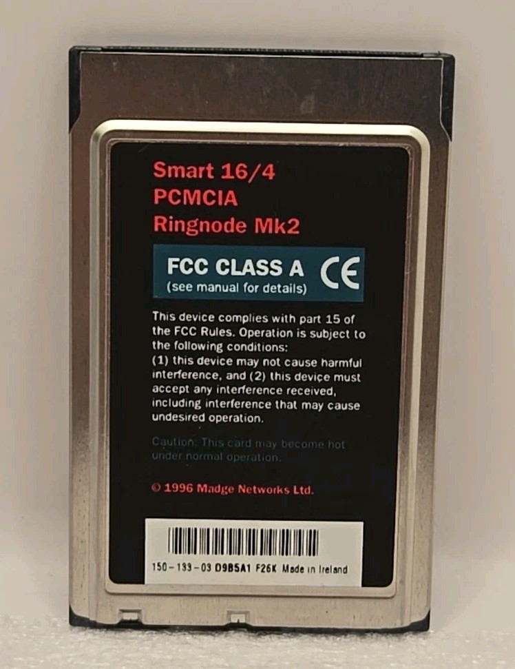 MADGE SMART TOKENRING PCMCIA SMART 16/4 RINGNODE MK2