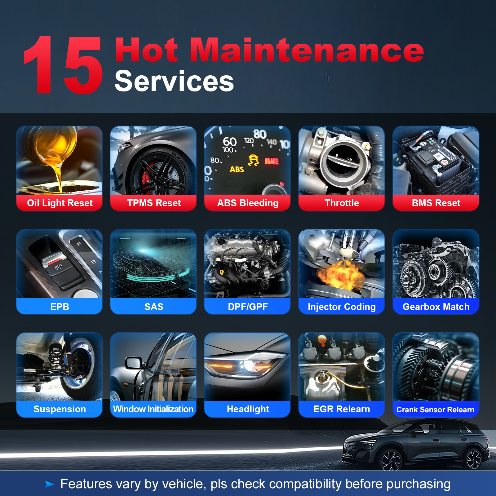XTOOL D5S Auto Diagnostic Scanner Tool Car Code Reader AutoAuth CANFD 15+Resets