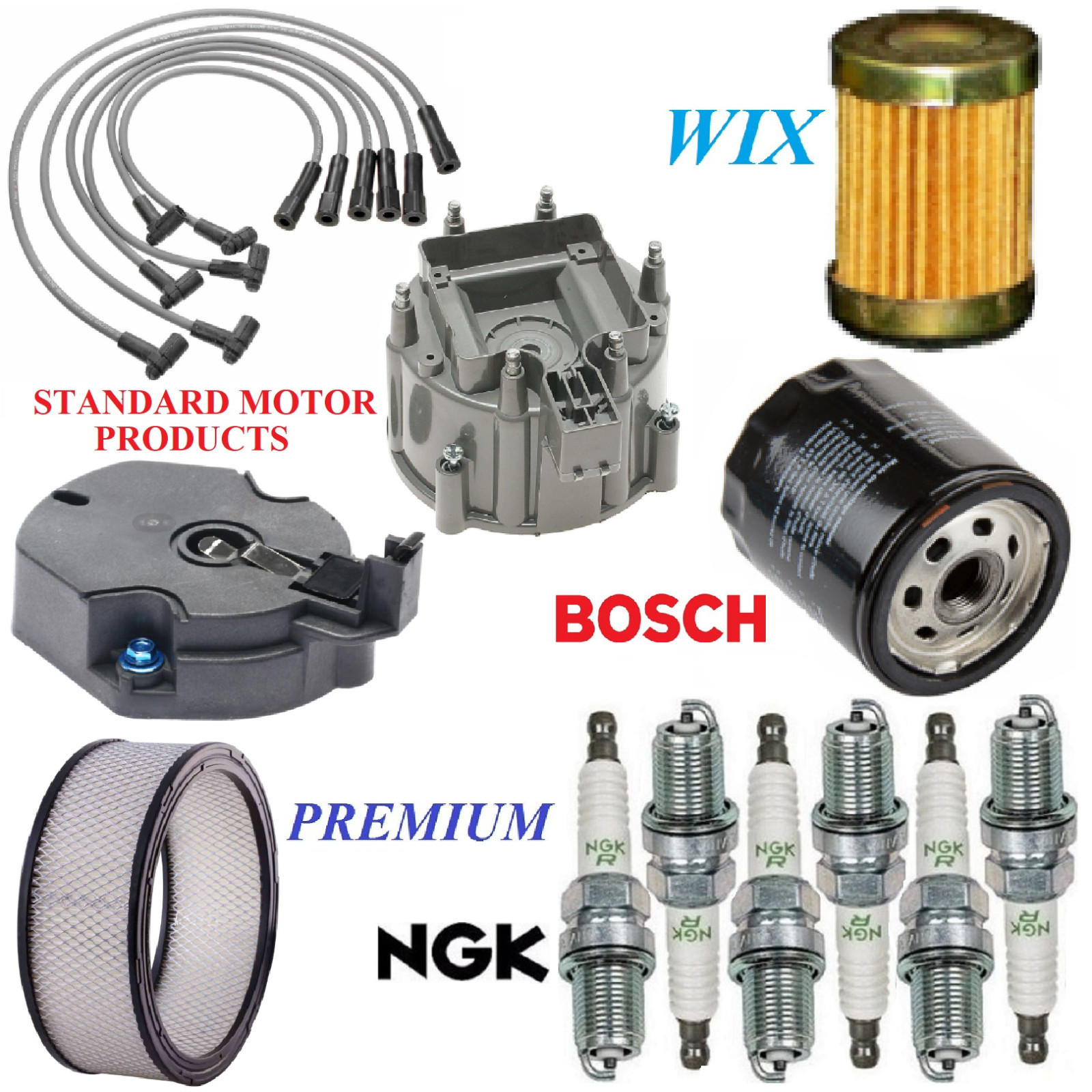 Tune Up Kit Filters Cap Wire Plugs For OLDSMOBILE CUTLASS V6 3.8L; Even 1977