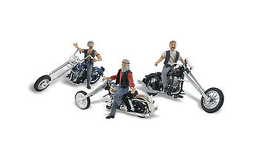 Woodland Bad Boy Bikers - N Scale Model Railroad Figure - #as5344