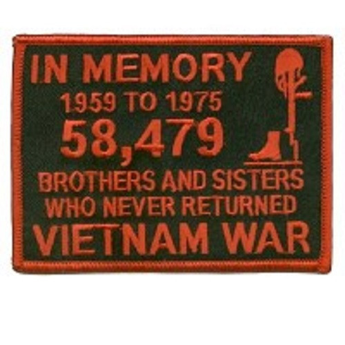 IN MEMORY OF THE 58479 VET RED POW VIETNAM EMBROIDERED PATCH **FREE SHIPPING**