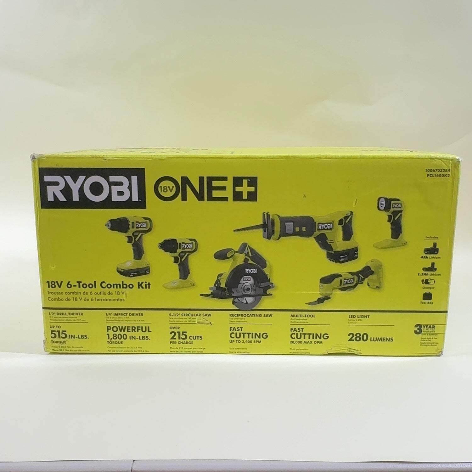 New Ryobi PCL1600K2 18V 6-Tool Combo Kit