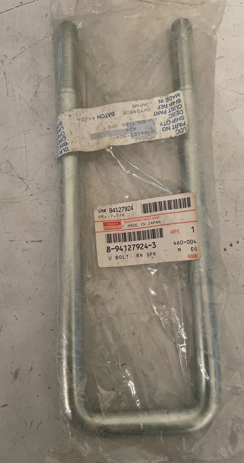 GENUINE ISUZU RR SPRING U BOLT 8-94127924-3 NEW OEM
