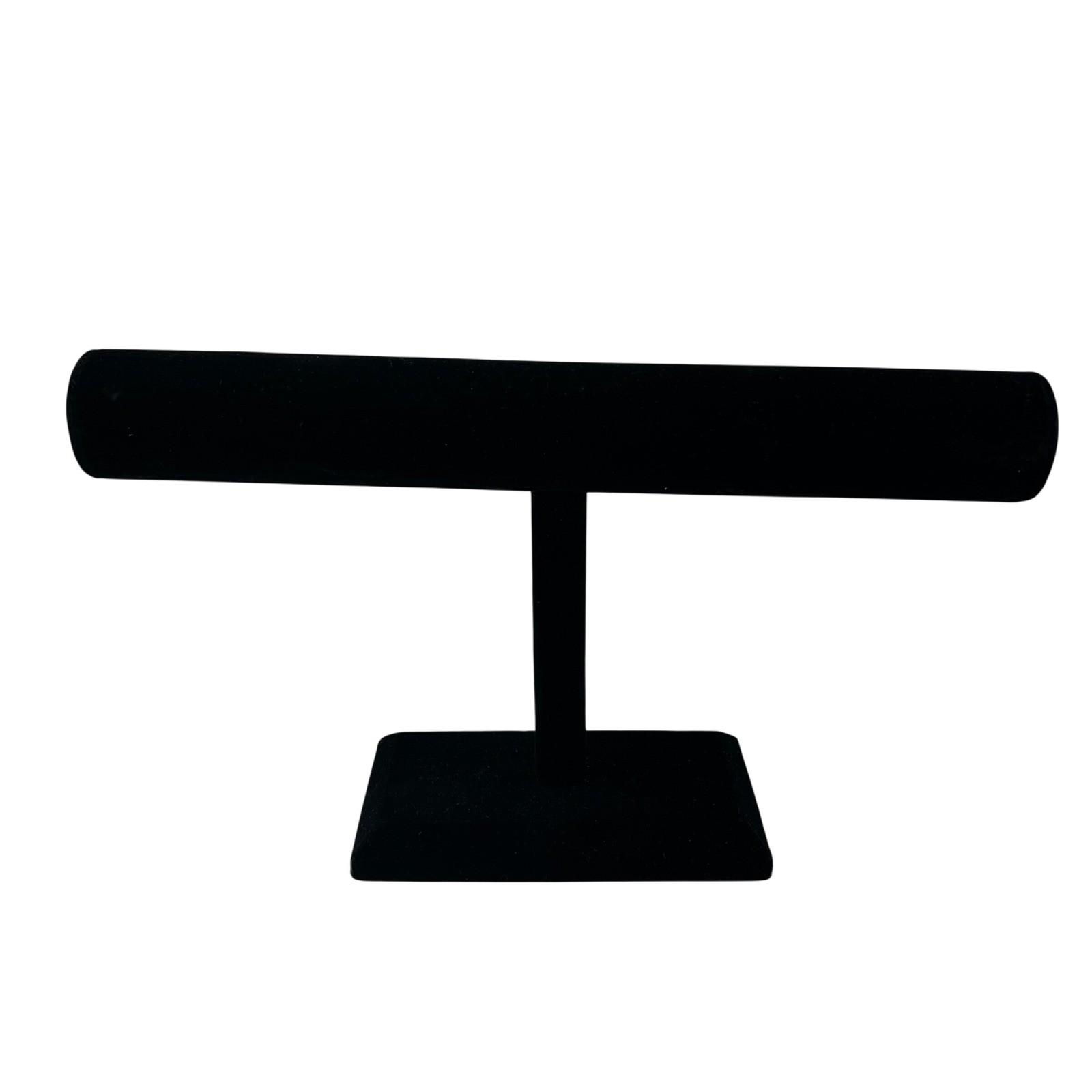Black Velvet T Bar Bracelet Display Stand Jewelry Holder Organizer 12x7x2"