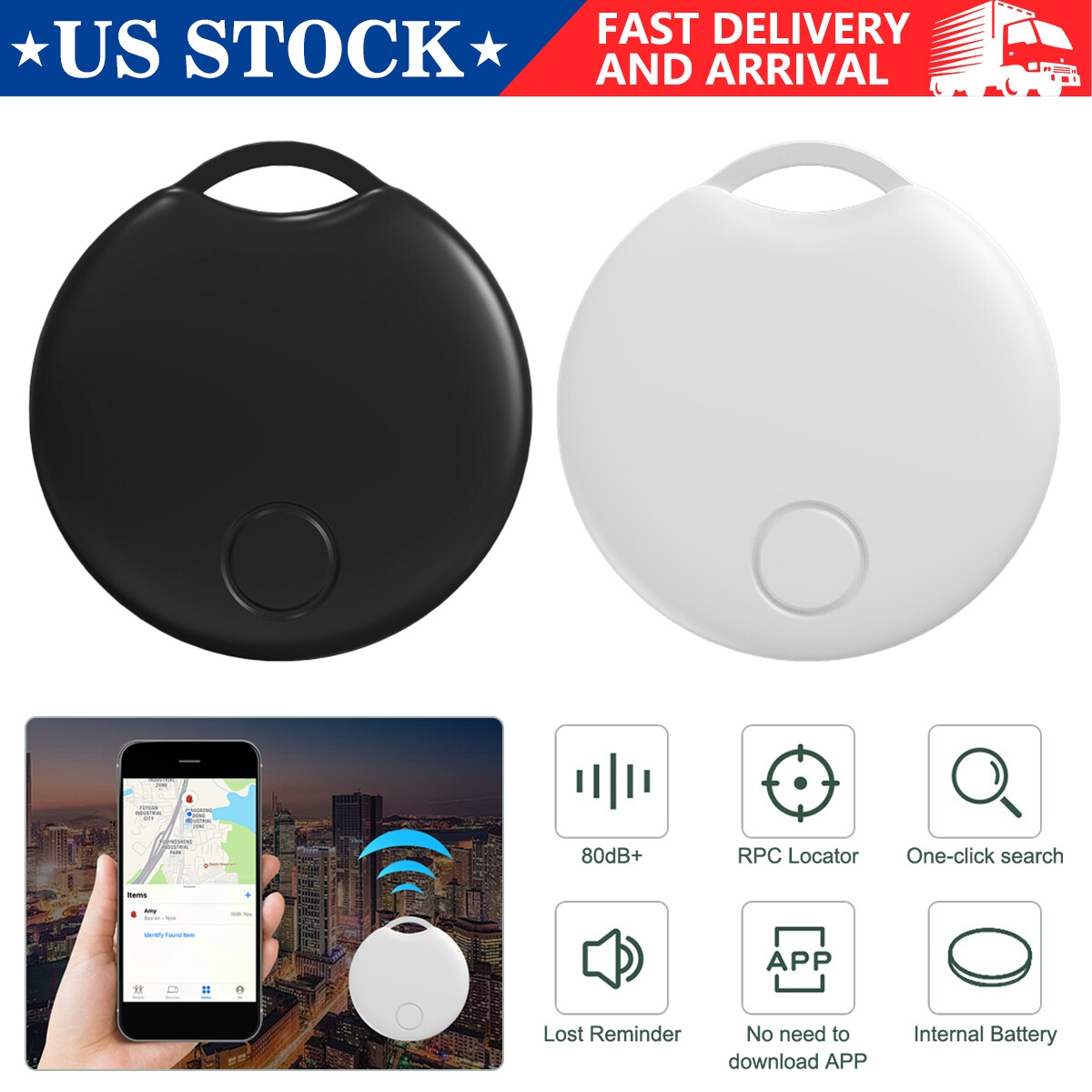 Mini Smart Tracking Device Air Tag Tracker Bike Car Purse Key for Apple Find My.