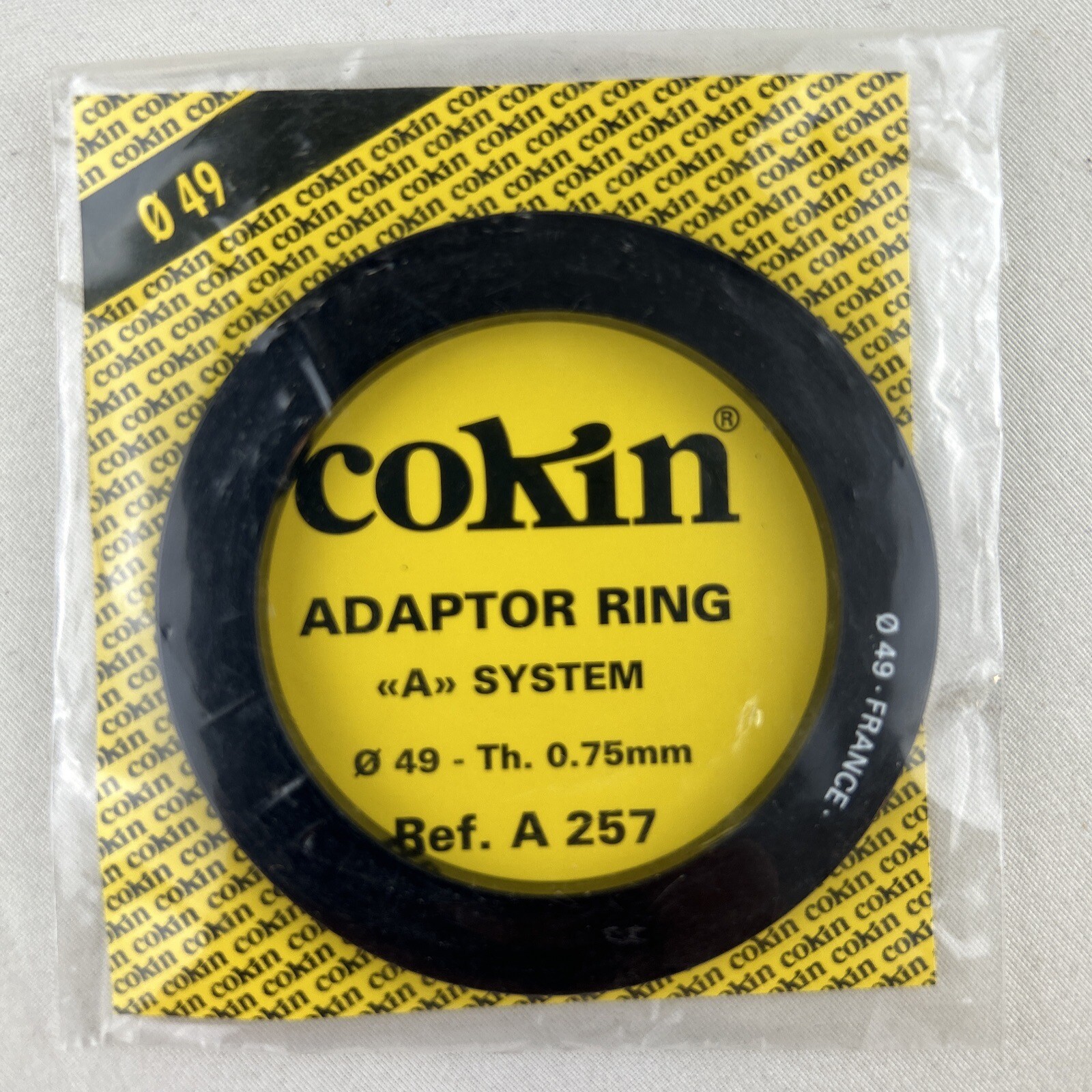 NOS Cokin A 257 A-Series 49mm Adaptor Ring France