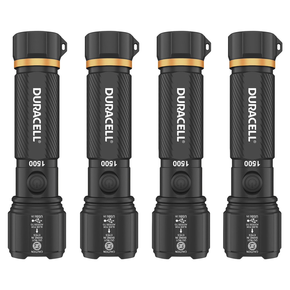 Duracell Durabeam Ultra Hybrid LED Flashlights,1500 Lumens,Set of 4 Rechargeable