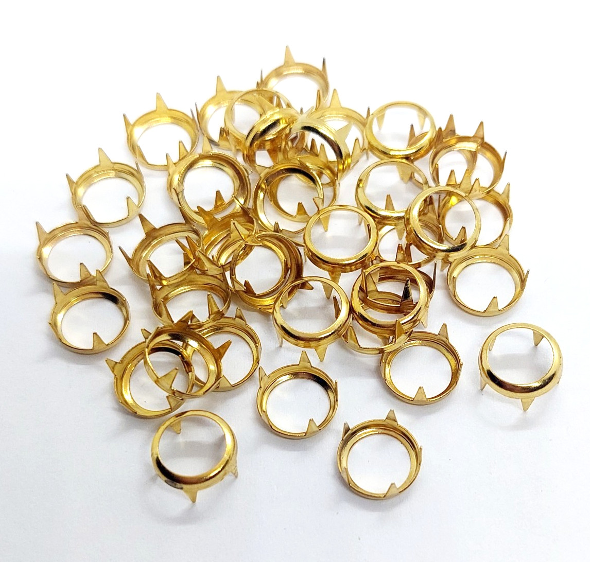 Rhinestone Rim Settings SS34 or appr. 7mm gold-tone 100pc.
