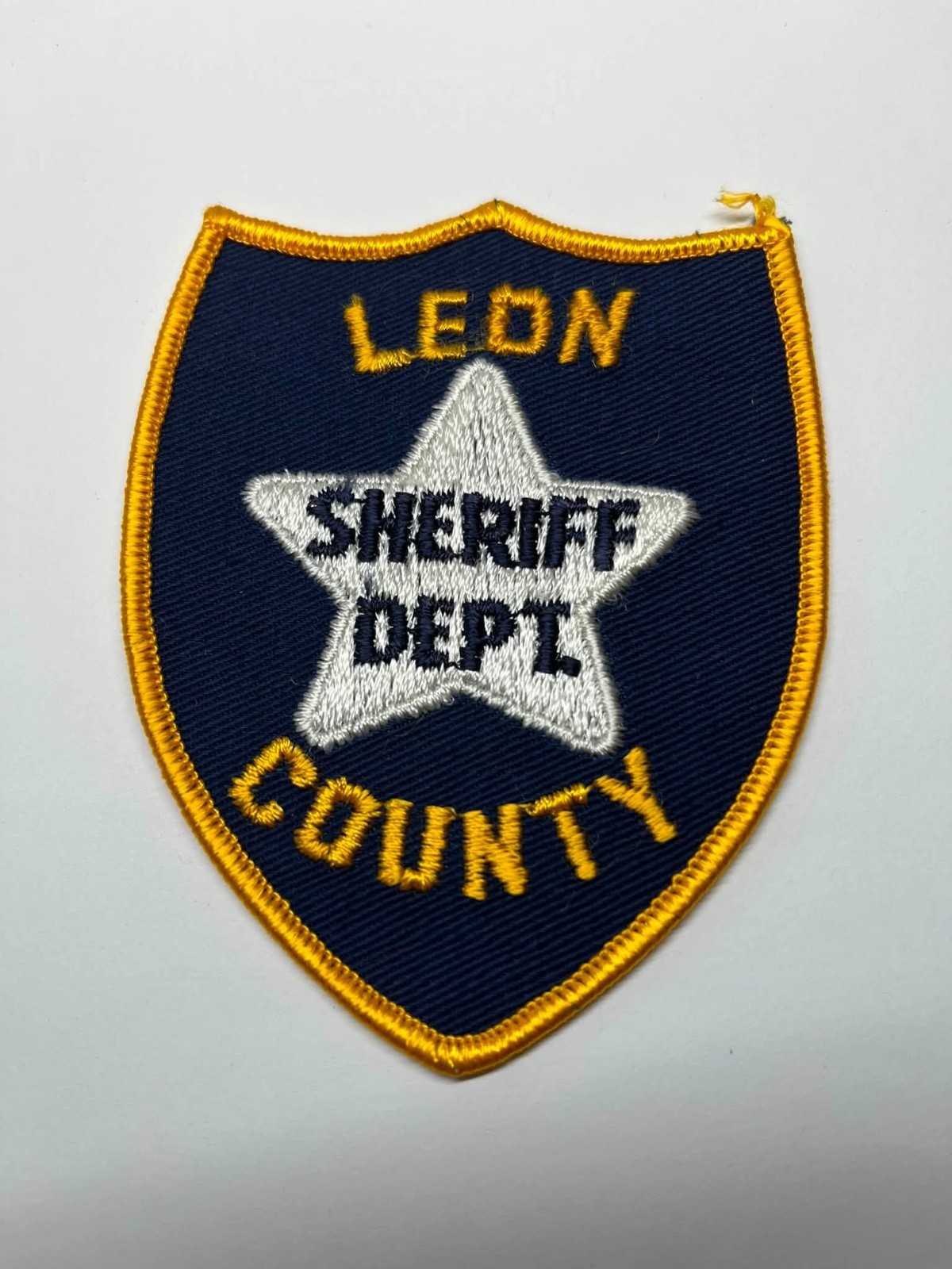 Vintage Leon County Sheriff Dept Shoulder Patch 4" Unused RARE Florida Older