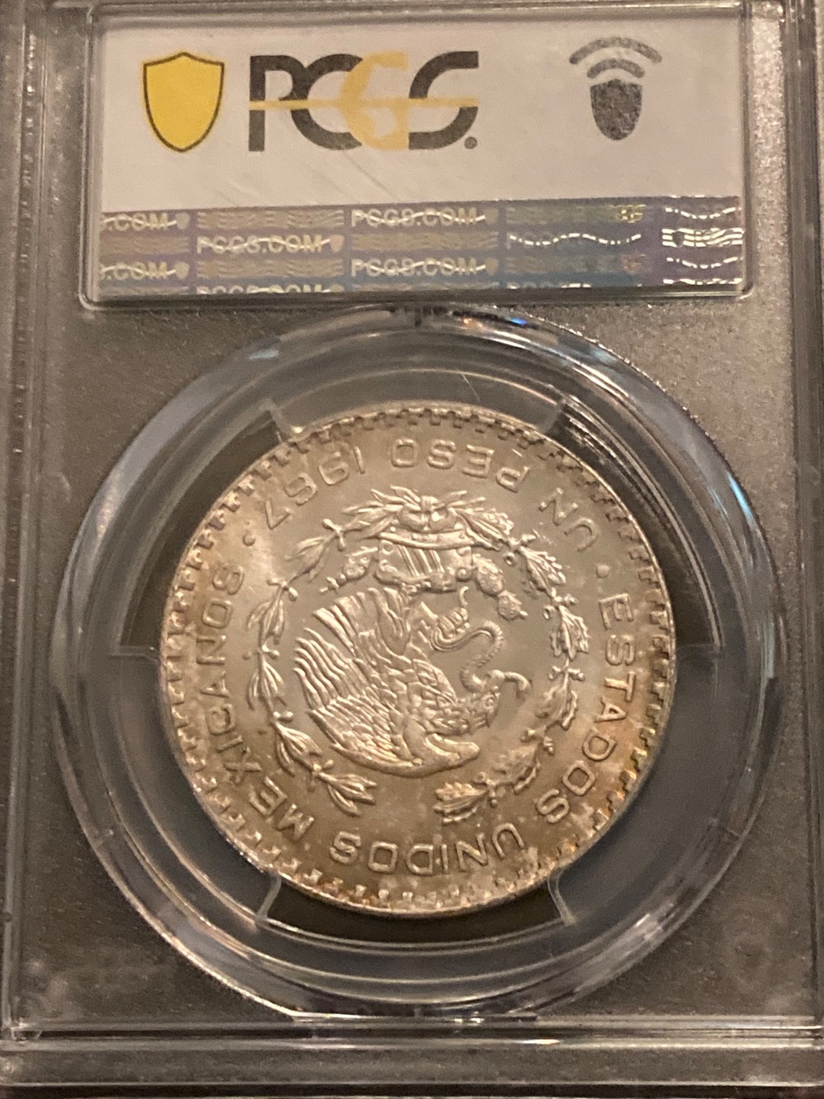 Mexico 1967-Mo Silver 1 Peso PCGS MS65 KM-459 #MP 1967-Mo MS65