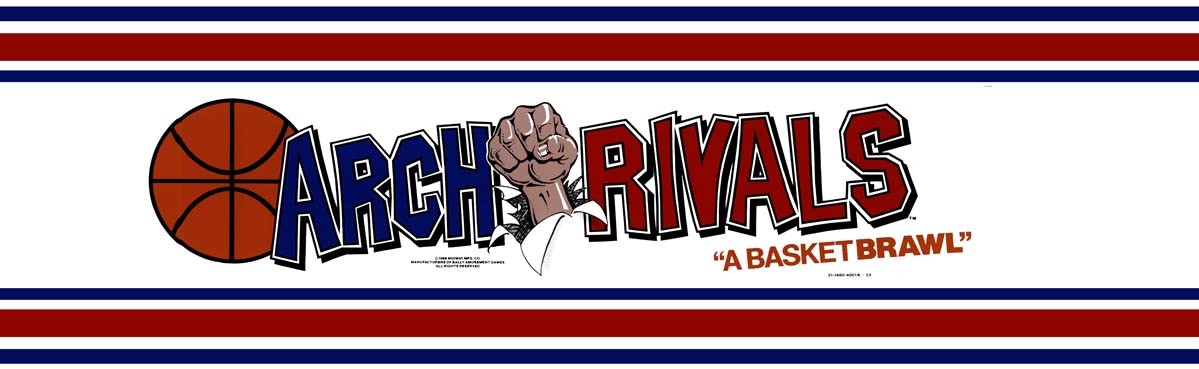 Arch Rivals Arcade Marquee 26" x 8"