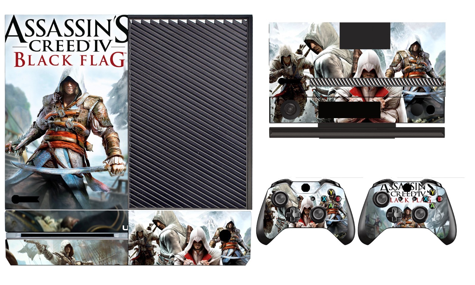 270 Vinyl Cover Skin Sticker for Xbox One & Kinect & 2 controller skins