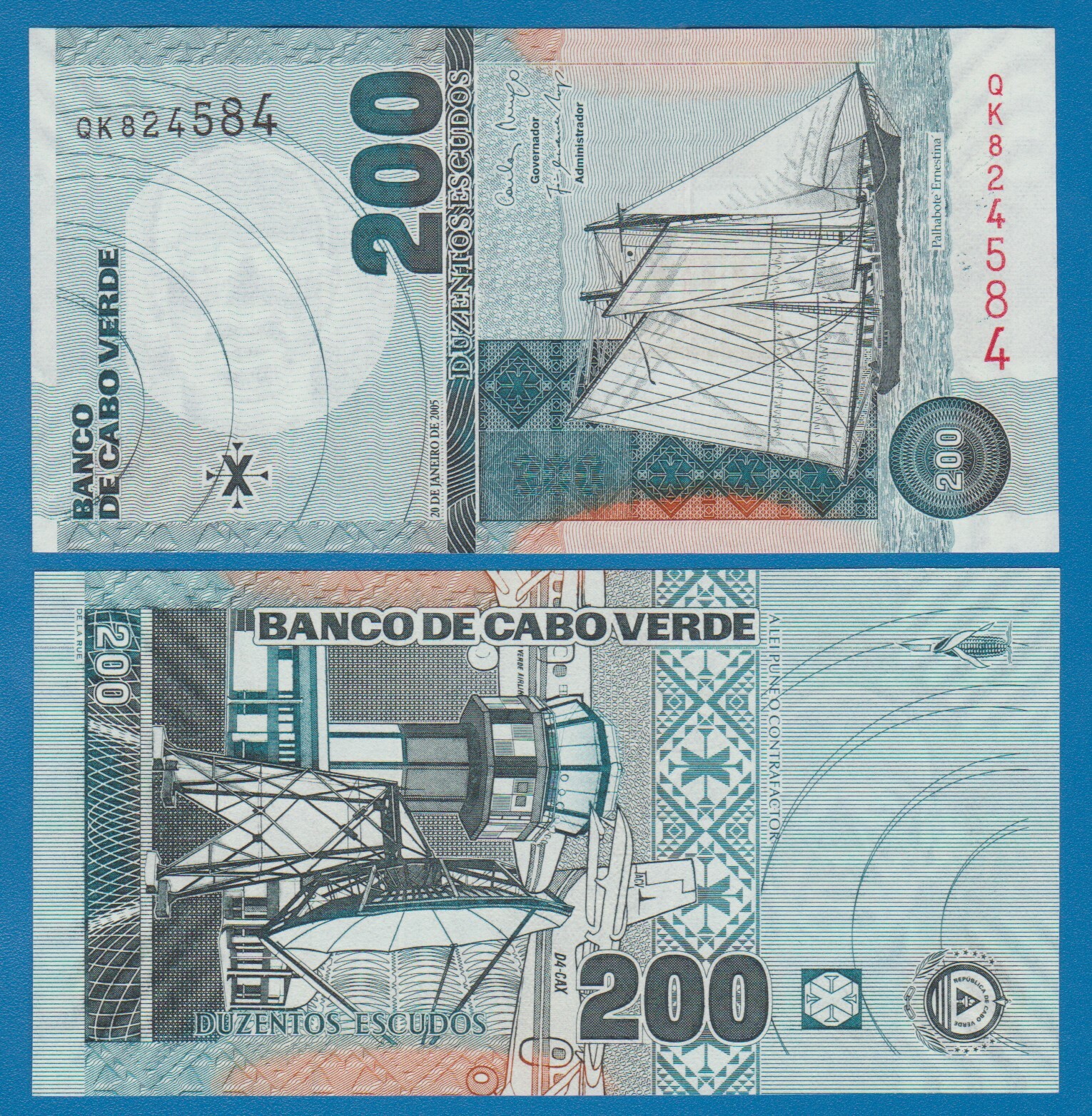 Cape Verde 200 Escudos P 68a 2005 UNC ( P 68 a )