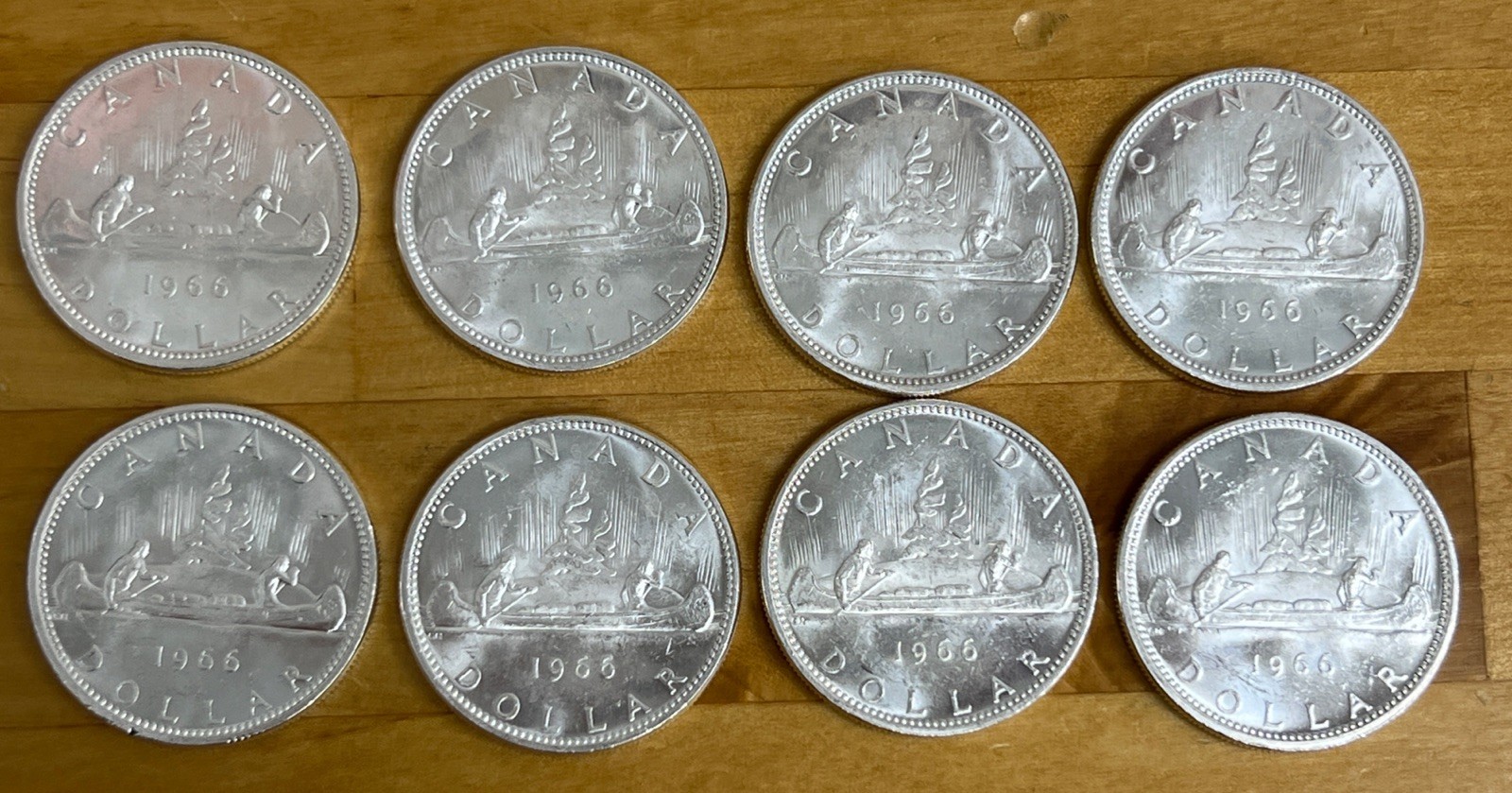 1966 Canadian Dollars Lot of 8