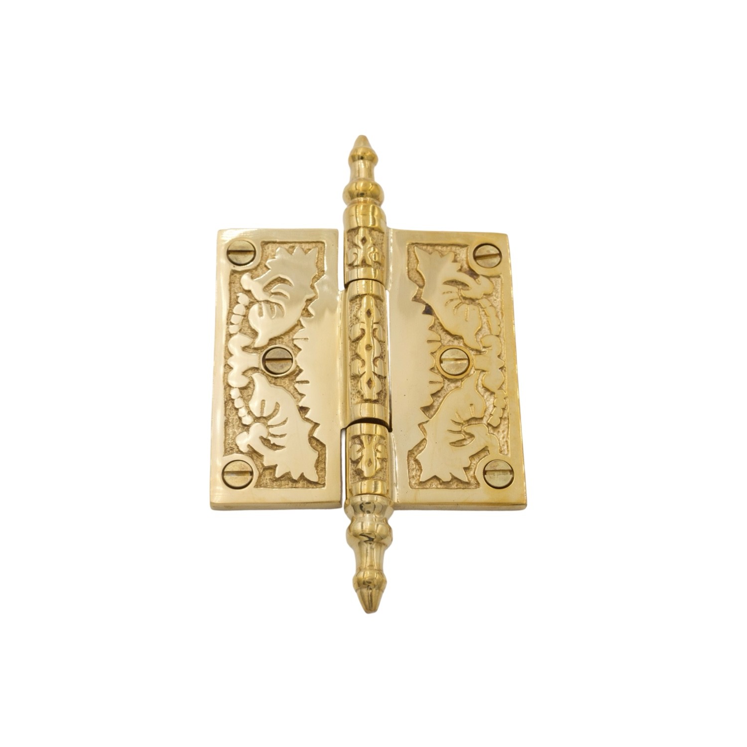 Victorian Polished Brass Door Hinge 3 Inch