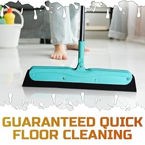 Floor Squeegee - 34.5" Telescoping Squeegee for Window Cleaning with Durable