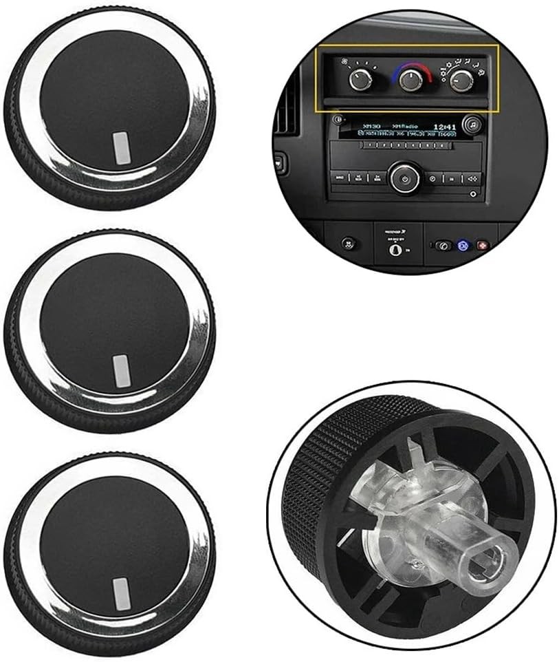 Temperature Control Knob Climate Heater Control Knob Compatible with Van 3PCS