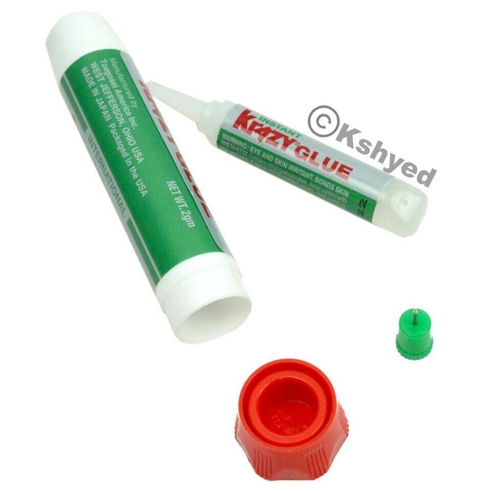 Krazy Glue Instant strong Glue crazy fast Tube All Purpose 0.07oz. Tube (2 Pack)