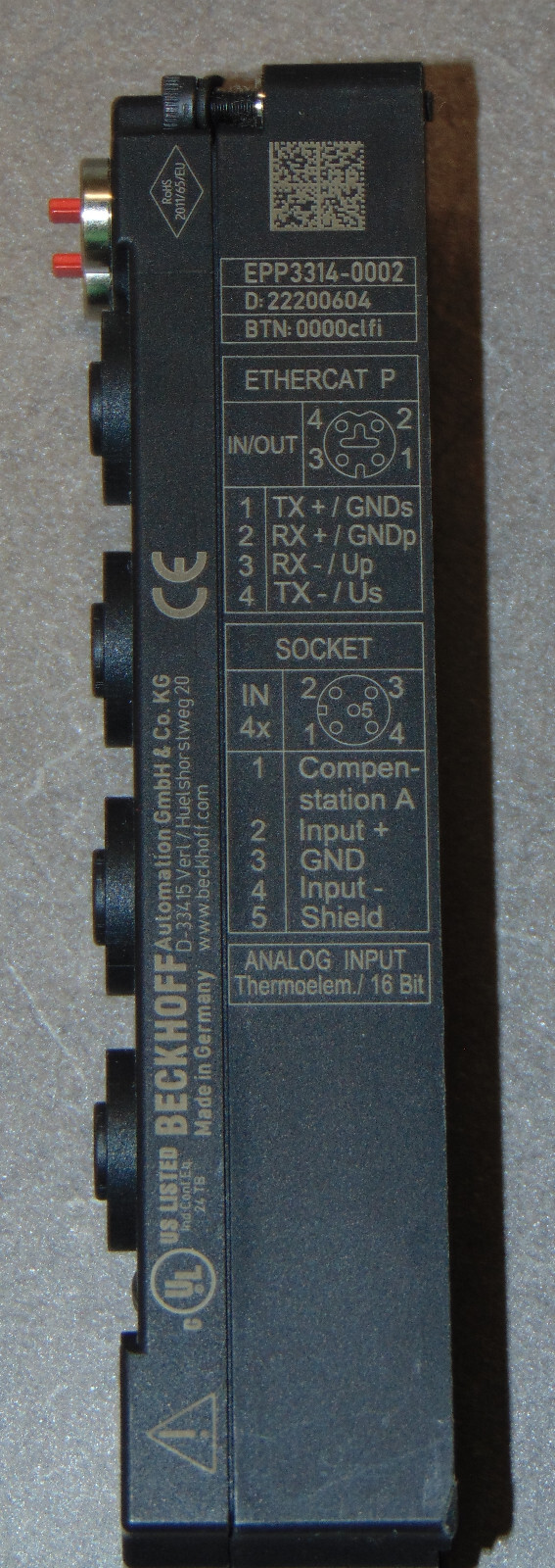 Beckhoff EPP3314-0002 EtherCAT Quantity Available