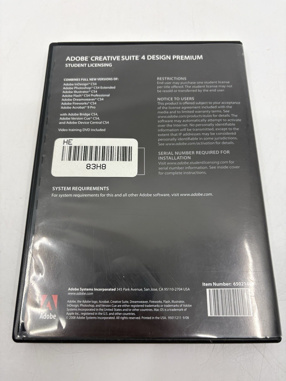 Adobe Creative Suite CS4 Design Premium: Mac OS Student