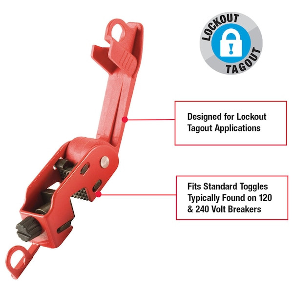 Master Lock 493B Grip Tight Circuit Breaker Lockout, Standard Single And Double