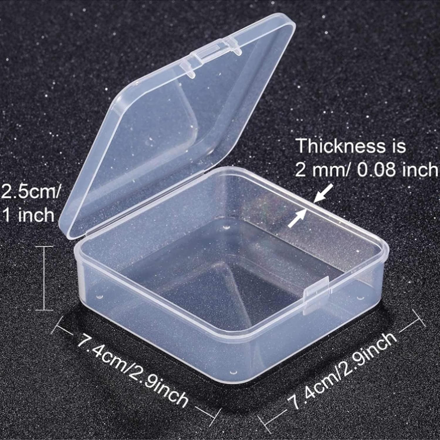 6 Pieces Mini Plastic Clear Beads Storage Containers Box for Collecting Small...