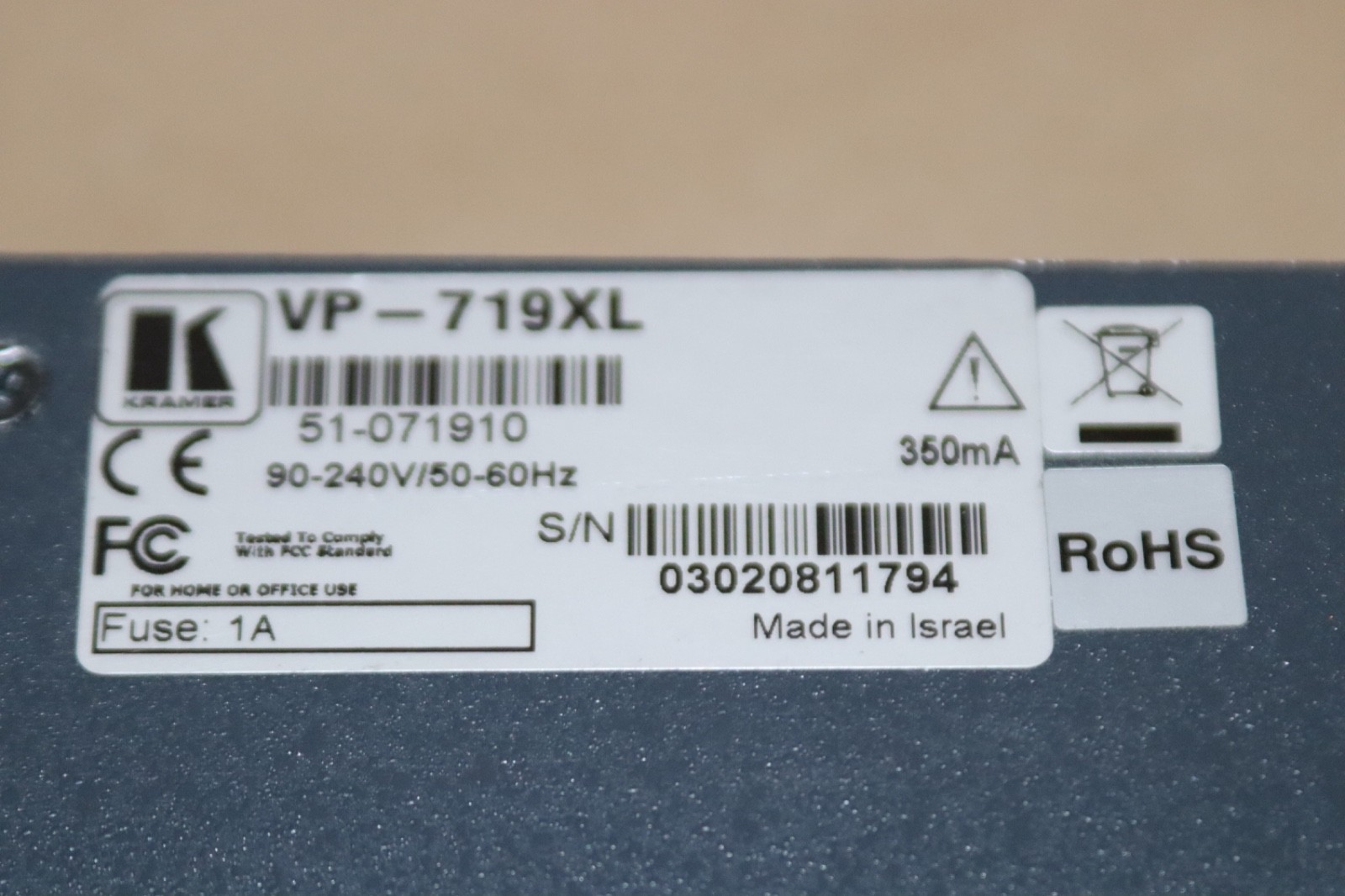 Kramer VP-719xl Presentation Switcher/Scaler