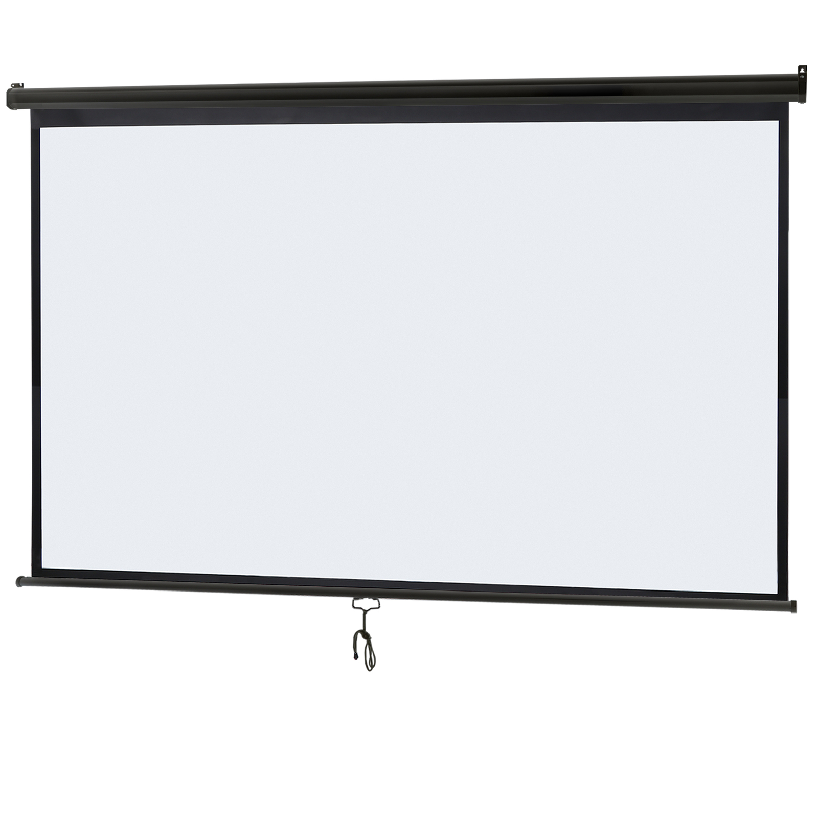 Projection Screen 100'' Pull Down Projector Movies Screen 16:9 HD Home Theater
