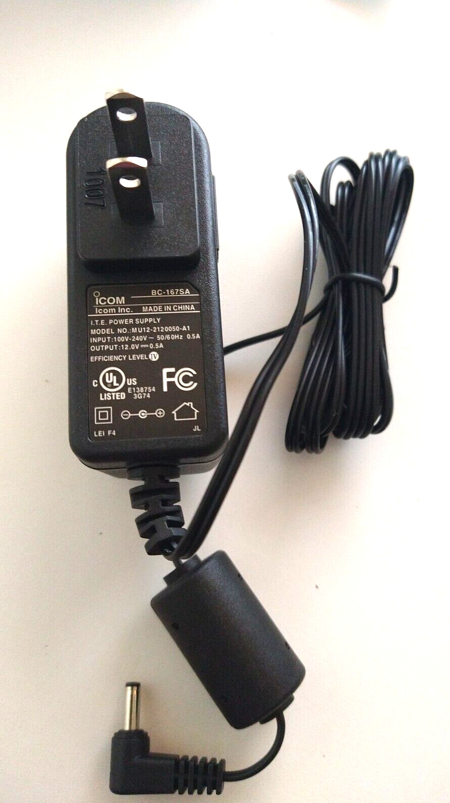 Original Icom IC-BC-167SA 110V Wall Charger for A24/A6, A23/A5, A4 Transceivers