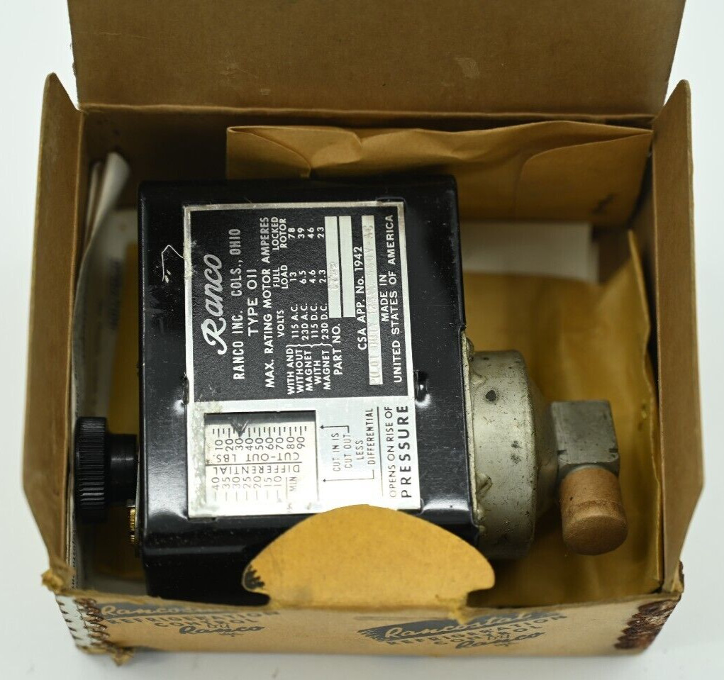 Ranco Rancostat 011-1799 Low Pressure Cut Out Control Unit