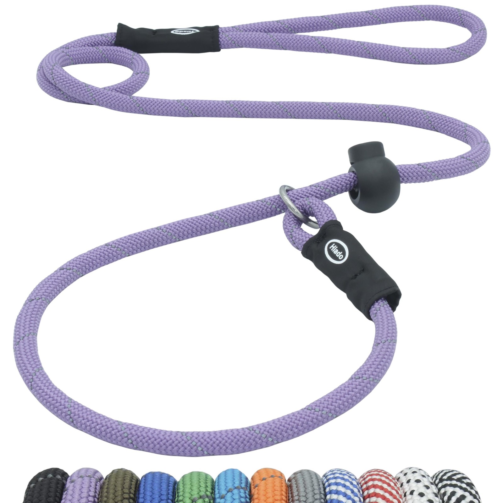 Slip Lead Dog Leash Reflective with Stopper Loop Rope Training No Pull for Me...