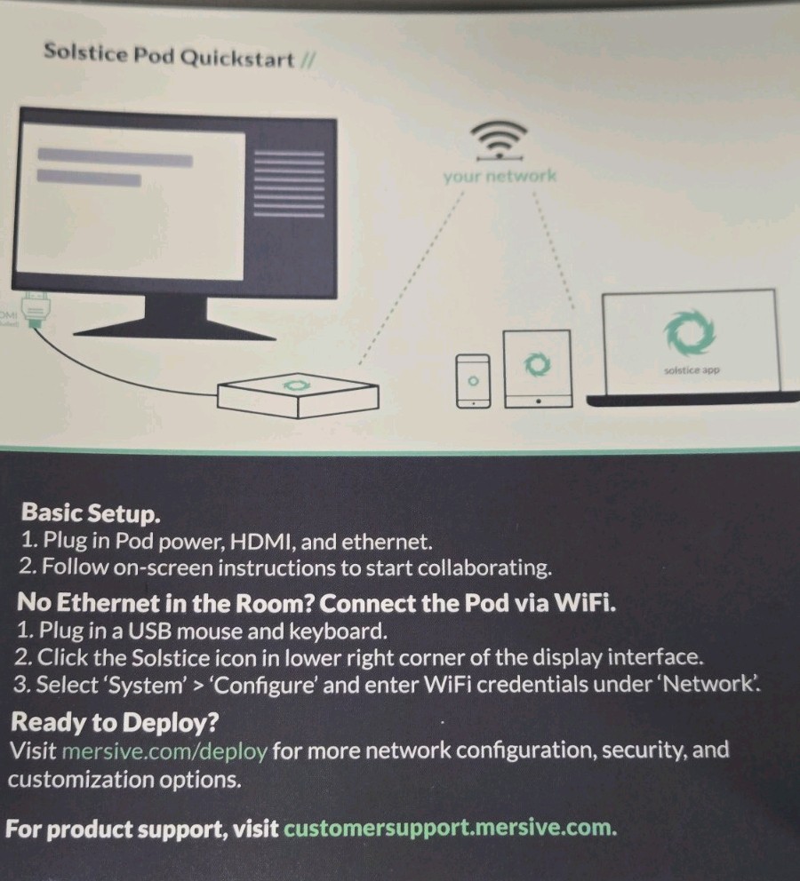 Solstice POD SP-700x Wireless Presentation System - NEW!
