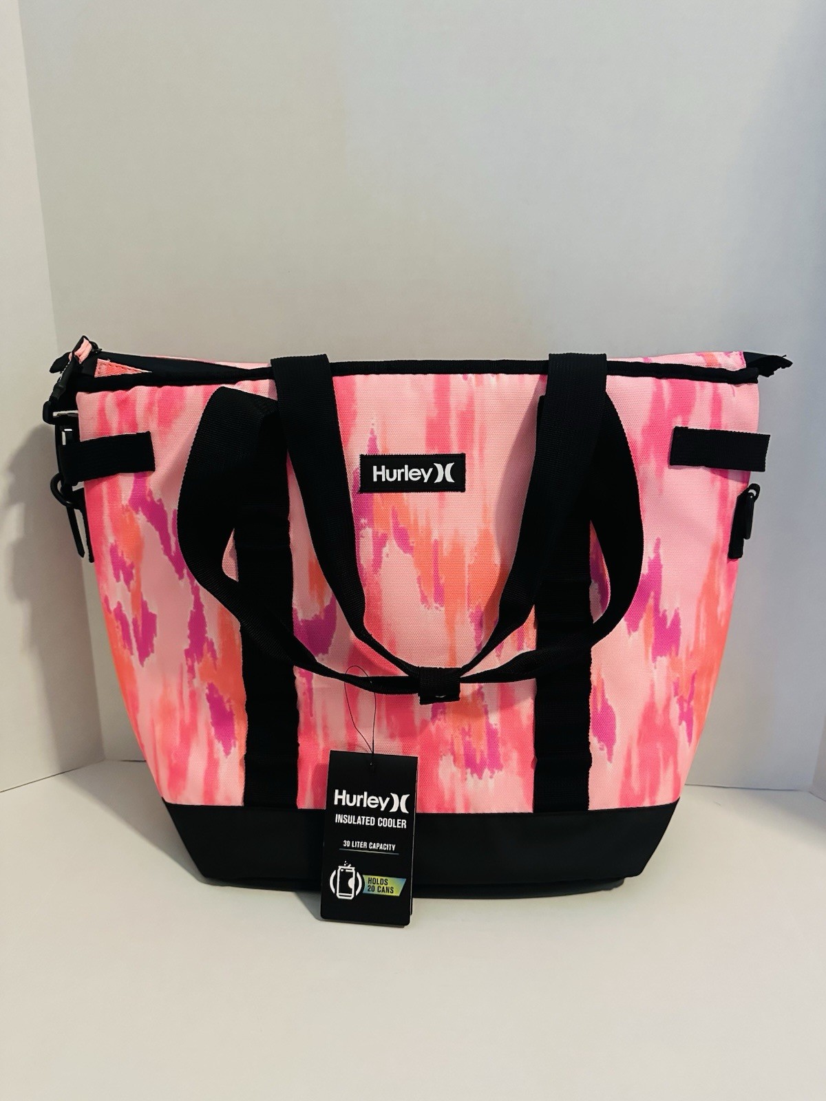 Beautiful Hurley Insulated Cooler 30 Liter. Shoulder Strap Zip Pocket Sunset