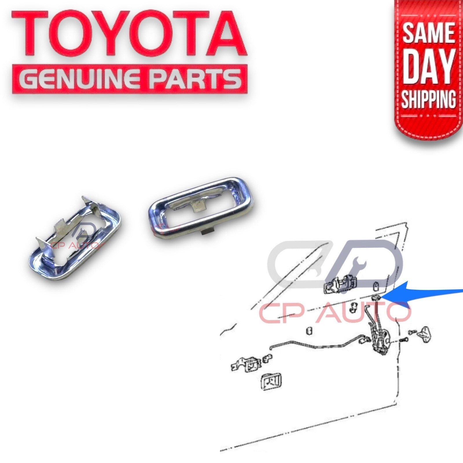 81 - 90 TOYOTA LAND CRUISER FJ60 FJ62 DOOR LOCK COLLAR HOLDER TRIM OEM NEW