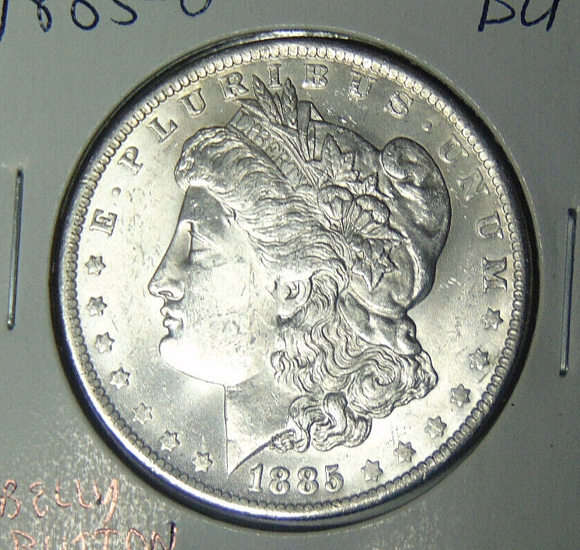 BU 1885-O Morgan Silver Dollar Belly Button Variety New Orleans Mint (121224)