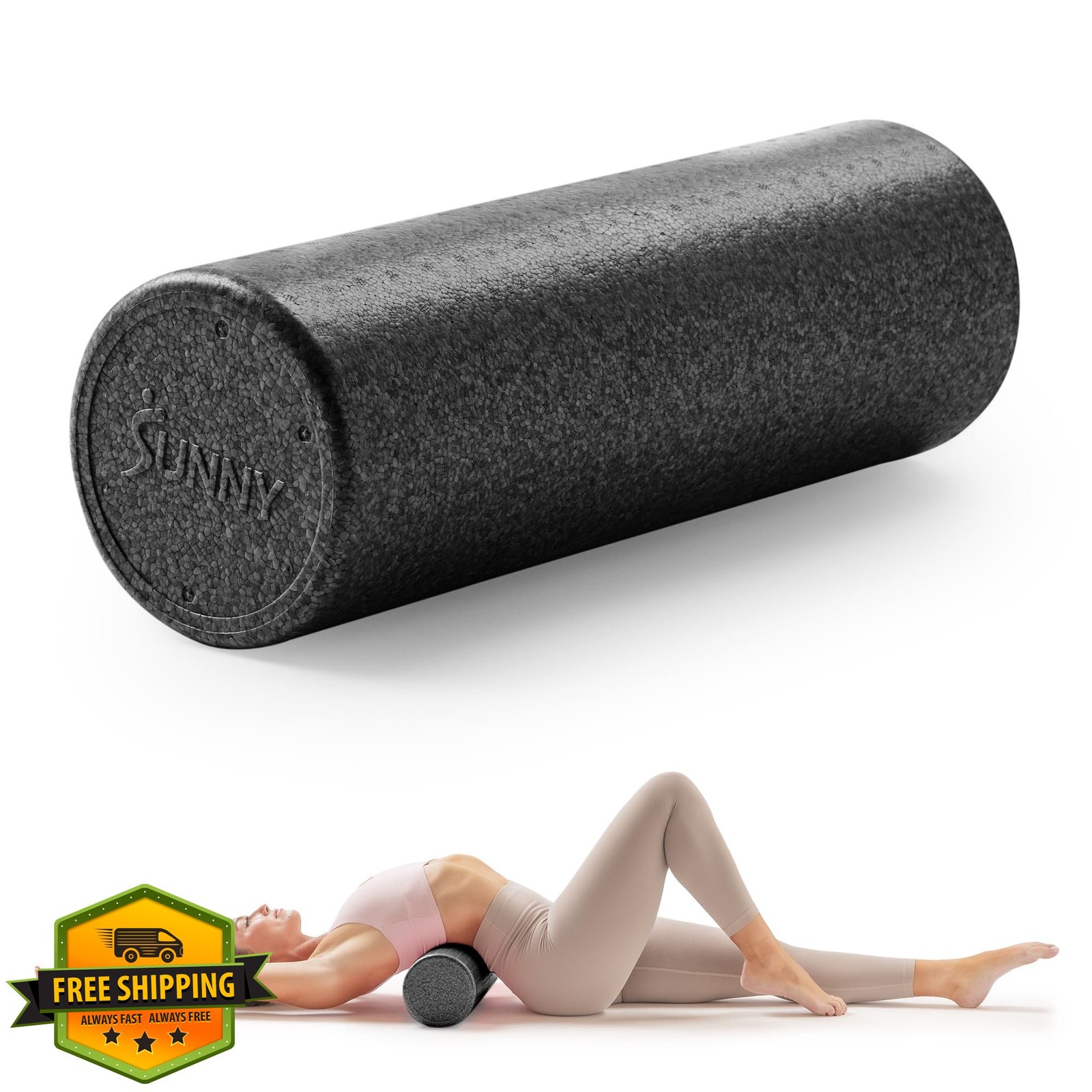 Sunny Health 36" Foam Roller Black