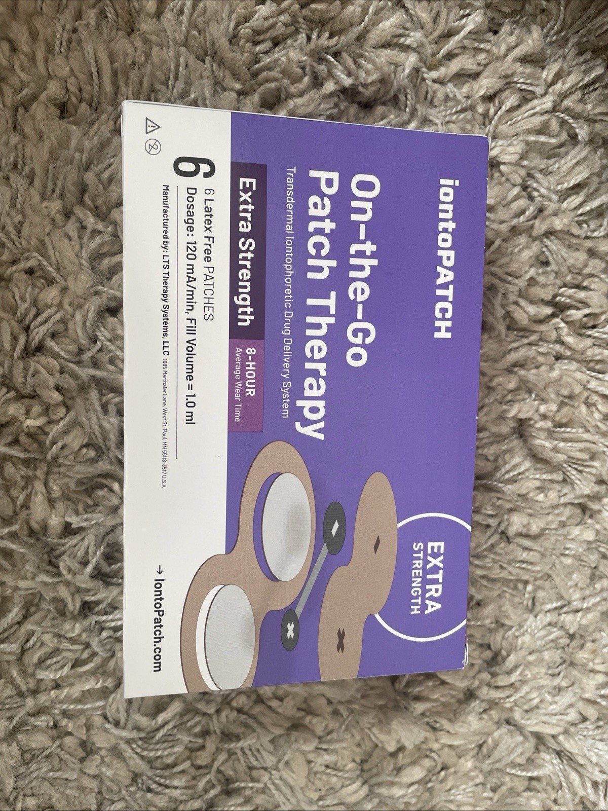 LTS Therapy IontoPatch Extra Strength Transdermal Iontophoretic Drug Delivery Sy