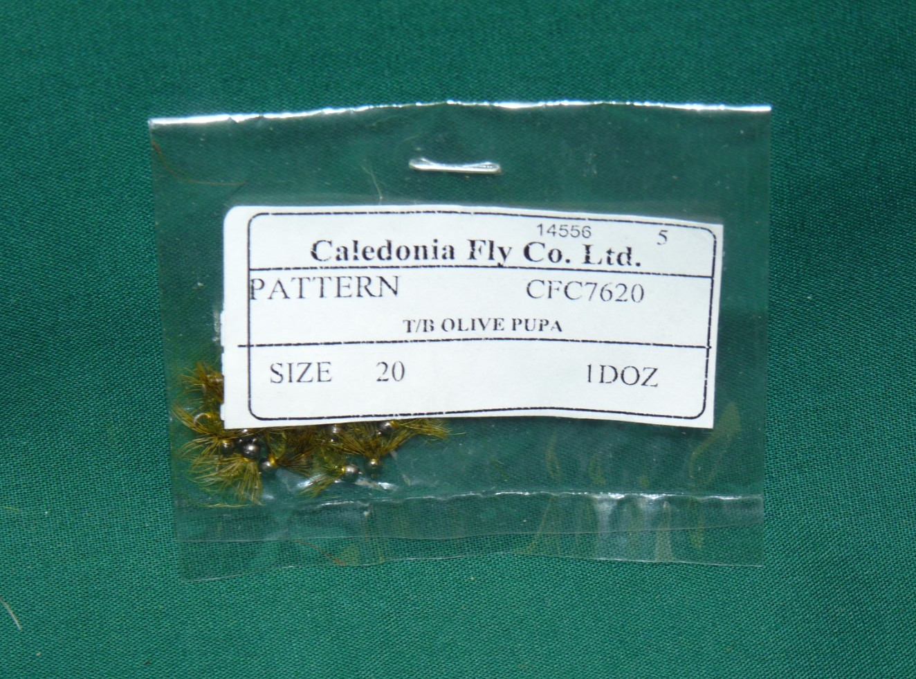12 new trout flies Caledonia Fly Co TB  Olive Pupa size 20 FREE POST