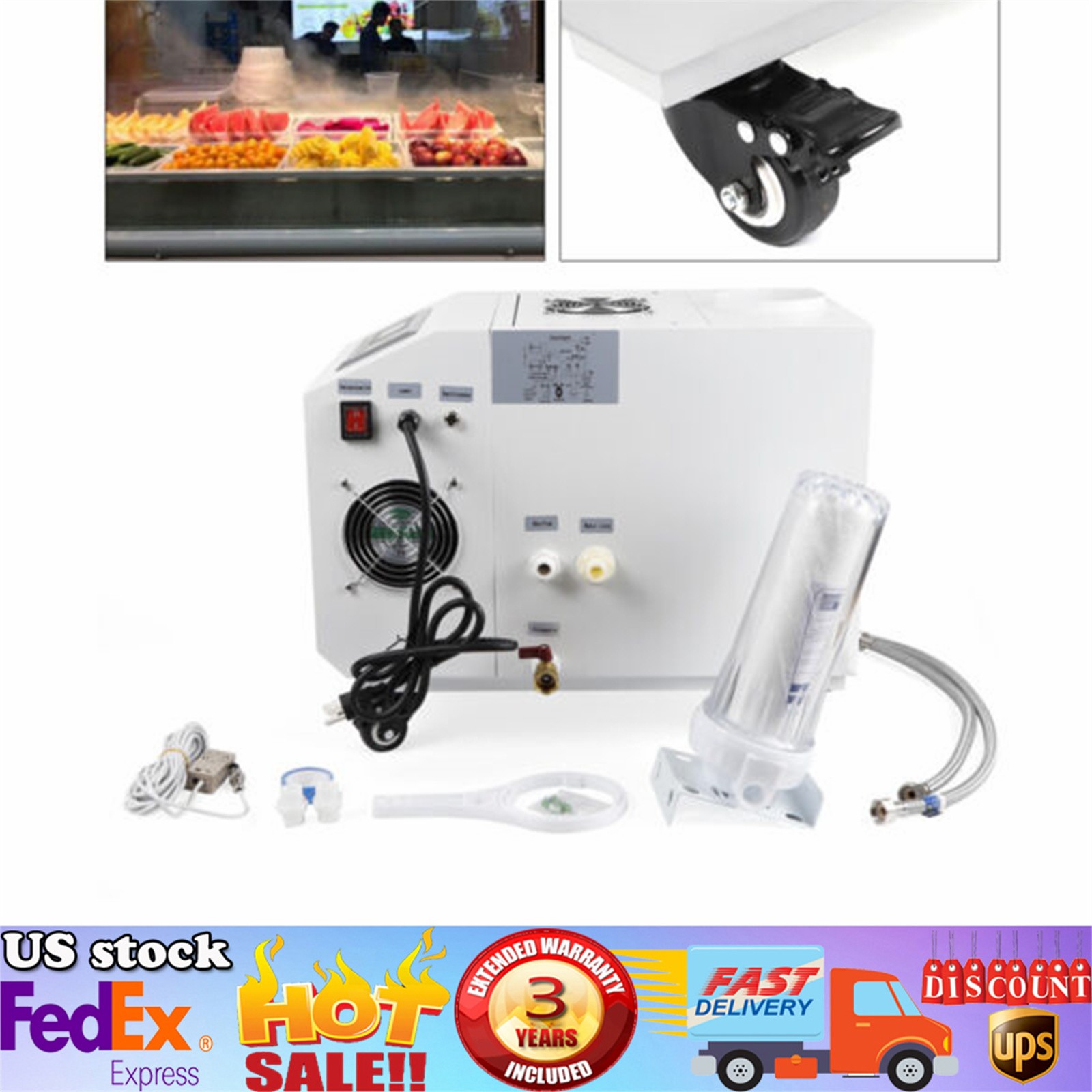 Commercial Ultrasonic Humidifier - Continuous Cool Fog Maker for Multiple Uses
