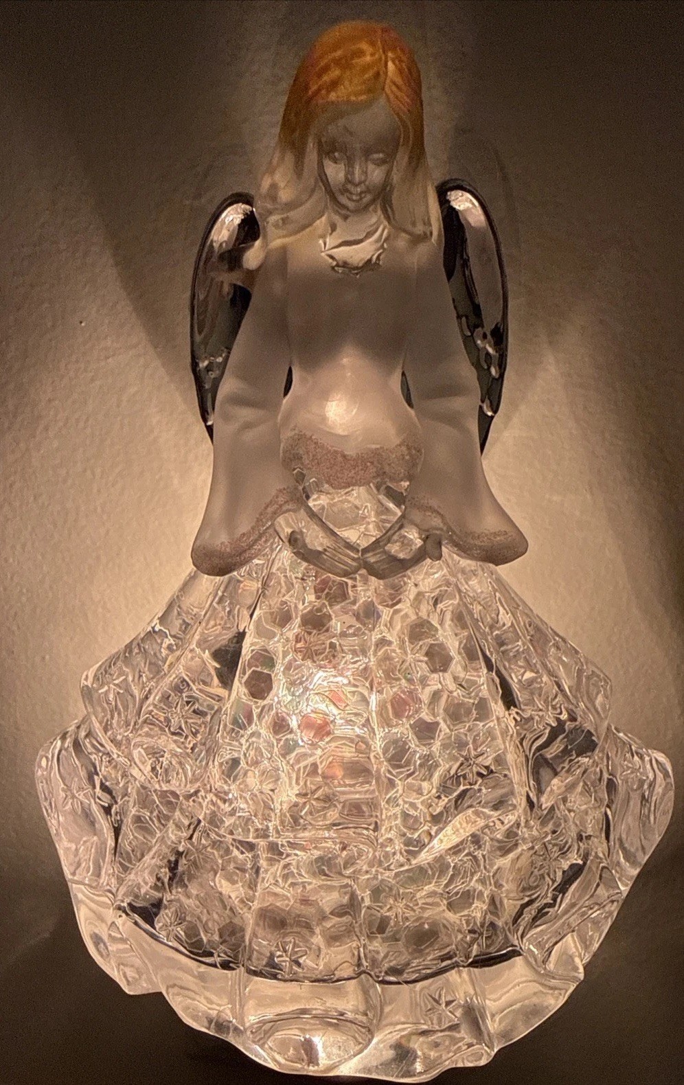 Acrylic Clear Angel Night Light Beautiful Christmas