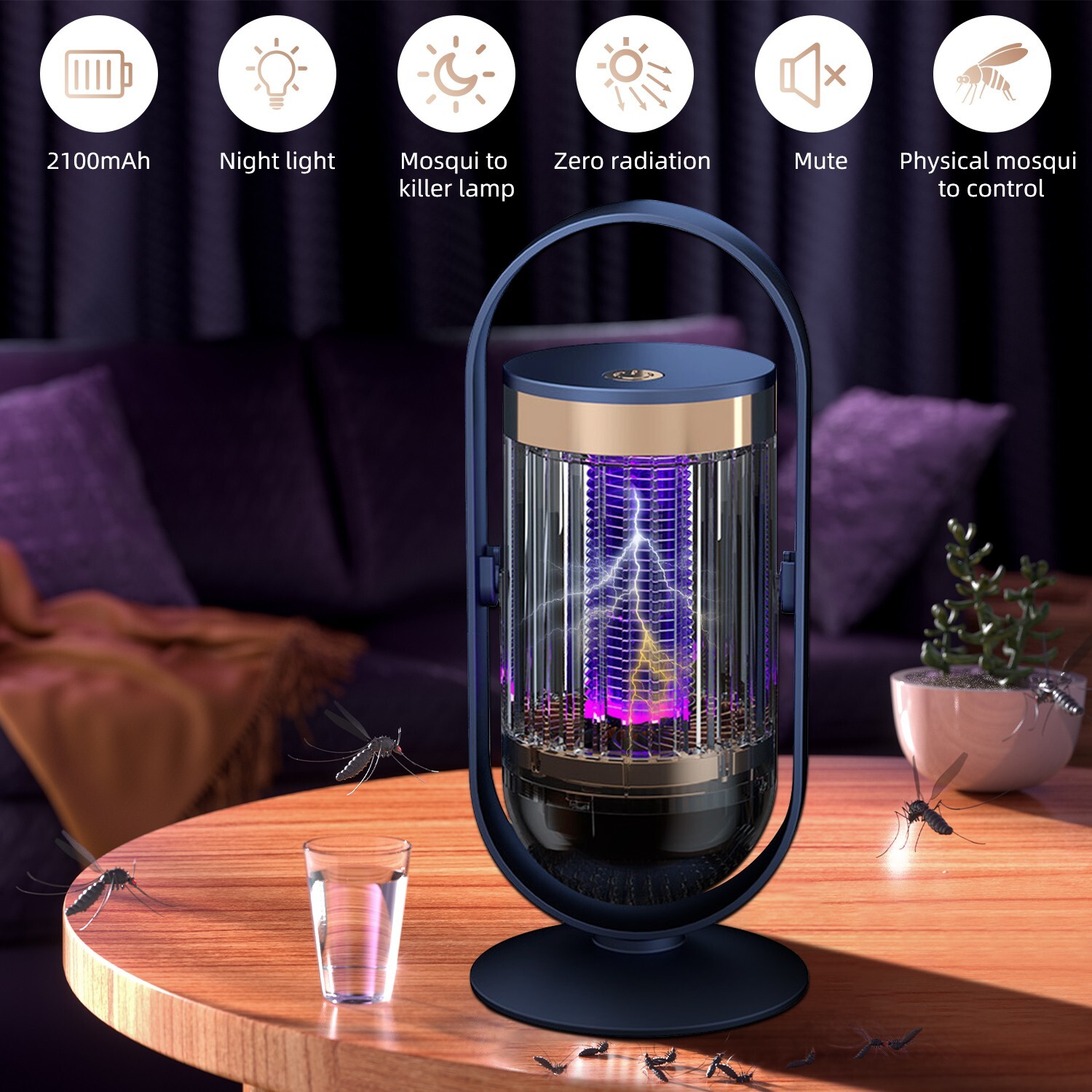 Mosquito Killer Lamp Fly Repeller Indoor Outdoor Repellent Lights Insect Zappers
