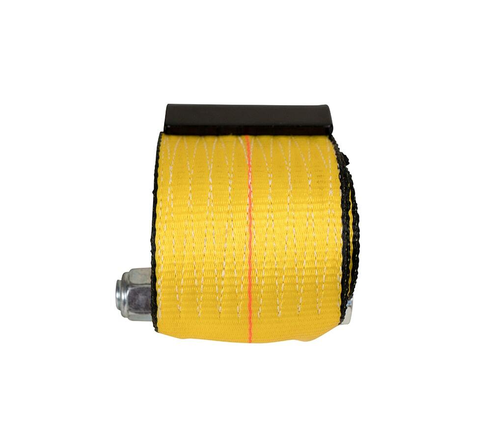 2 Pack 4"x5' Roll Off Container Winch Strap with Flat Hook 5400 # WLL Bolt-On