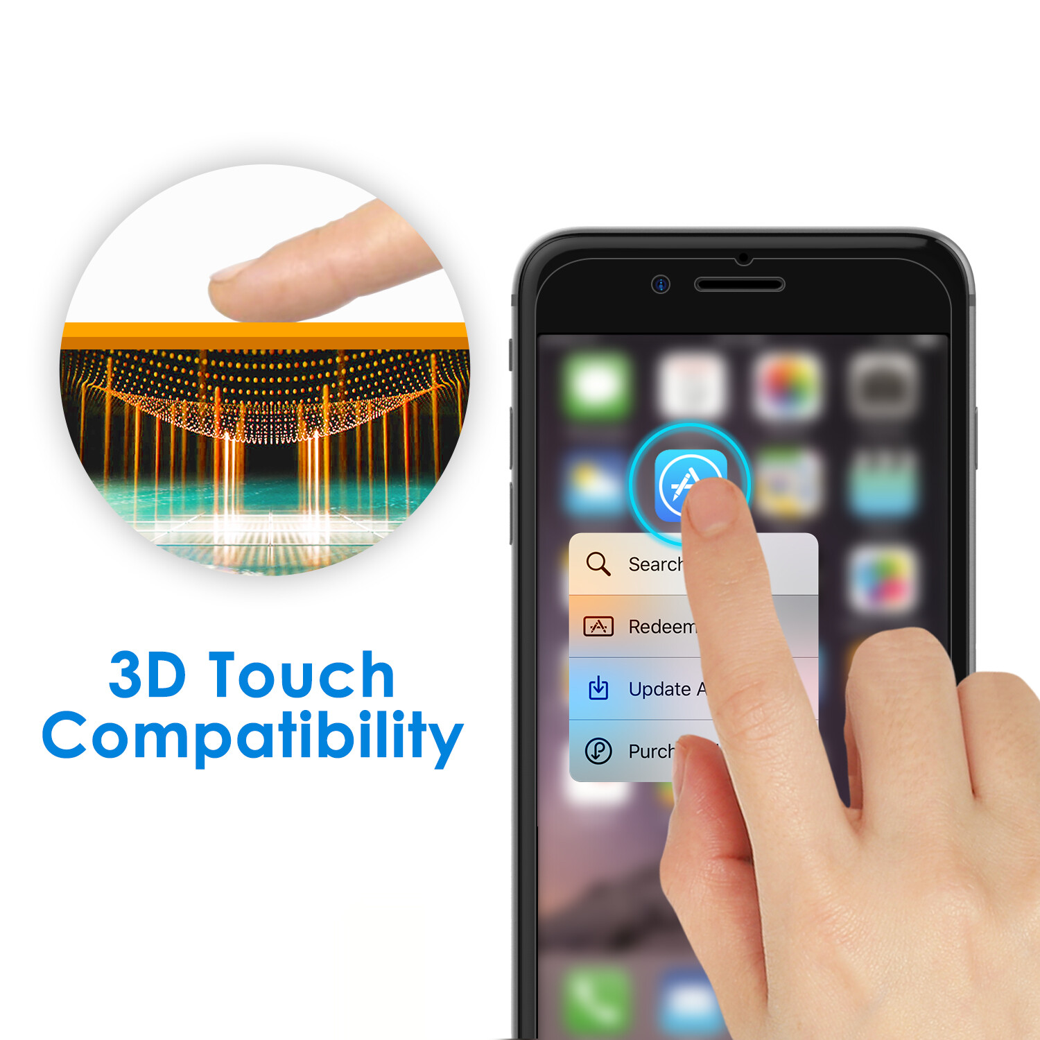 Privacy Screen Protector for iPhone SE 3/2 2022/2020, iPhone 8/iPhone 7, 2-Pack