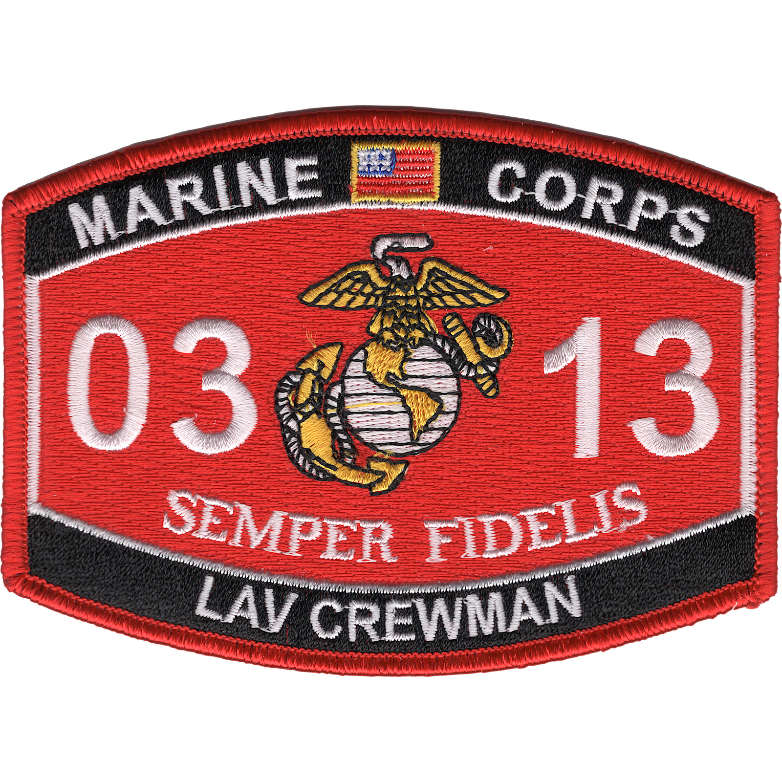 0313 Light Armored Vehicle (LAV) Crewman MOS Patch