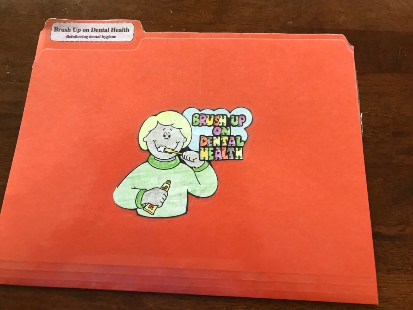 Brush Up on Dental Health!  2nd  grade file folder game