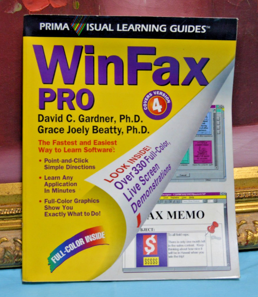 WinFax Pro Version 4 Visual Learning Guide Prima 1994 Windows Software Book