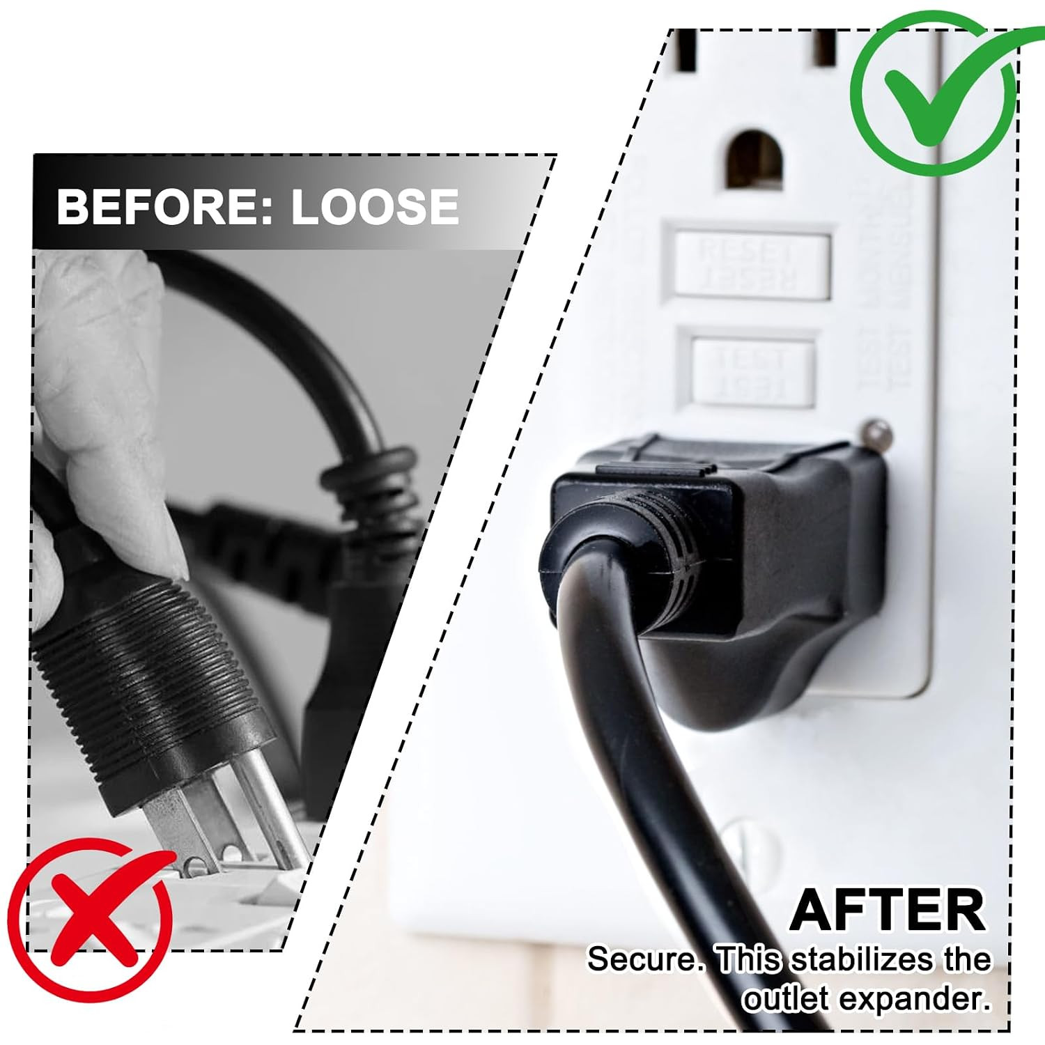 30 Pack Secure Plug Lock for Loose Outlets, Plastic Socket Tightener Insert - Un