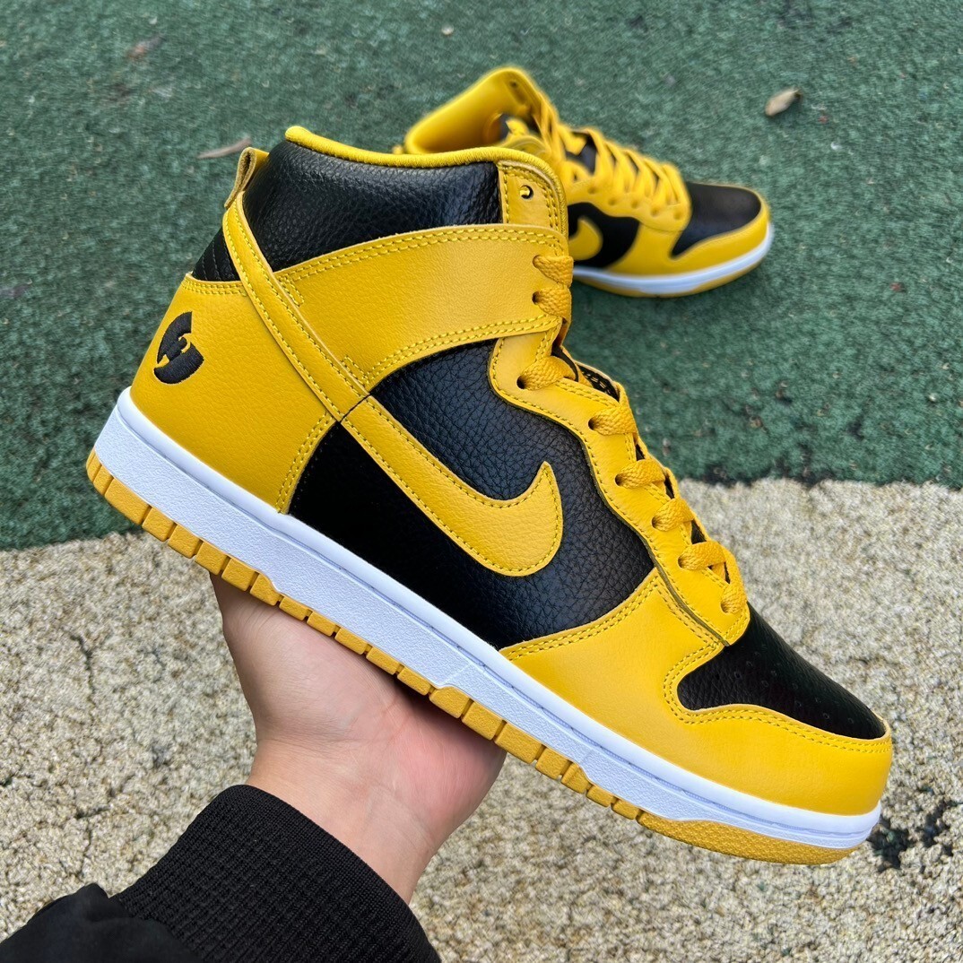 HJ4320-001 Wu-Tang Clan NK High Retro PRM Black and Pollen Men's Shoes