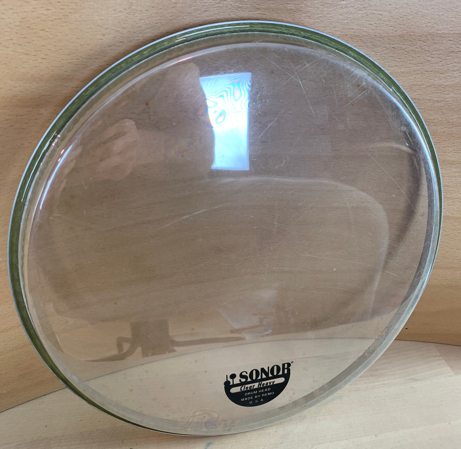 SONOR 10-inch Stock Drum Head Factory Logo Clear Heavy 2-Ply Medium Rack Tom