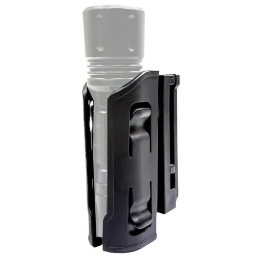 Quick Draw Tactical Flashlight Holster, Rotatable Tactical Molle Light Holder